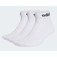 Носки adidas Linear Ankle Cushioned, 3 пары, размер M, , white/black