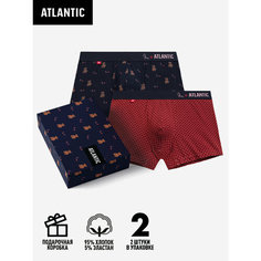 Трусы Atlantic, размер 50/XL, темно-синий/красный