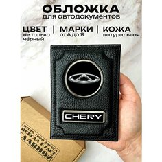 Обложка для автодокументов , черный матовый Space Case