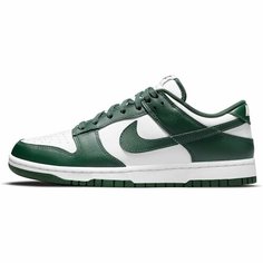 Кеды NIKE M Dunk Low Retro, полнота F, размер 9 US, белый-зеленый