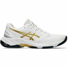 Кроссовки ASICS NETBURNER BALLISTIC FF MT 3 BLUE/ YELLOW, полнота F, размер 8,5 US, белый/желтый