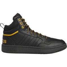 Кеды adidas Hoops 3.0 Mid Wtr, полнота F, размер 10,5 UK, черный/желтый