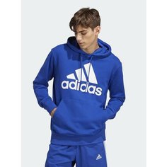 Толстовка спортивная adidas Essentials French Terry Big Logo Hoodie, размер XS INT, , оранжевый, синий