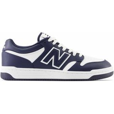 Кеды New Balance 480, полнота F, размер 7 US, темно-синий, белый