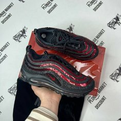 Кроссовки NIKE Air Max 97, размер 38 eu / 7 US / 24 см, черный/красный
