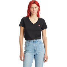Футболка Levis Women The Perfect V-Neck Tee, 1 шт., размер XS, черный Levis®
