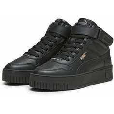 Кроссовки PUMA Carina Street Mid, размер 5,5 UK, черный/розовый