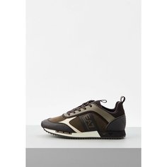 Кроссовки EA7 EMPORIO ARMANI Black&White Suede, размер 35.5, коричневый
