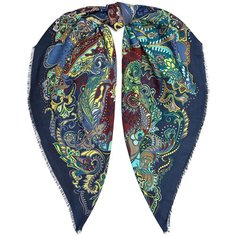 Платок ELEGANZZA для женщин,120х120 см, синий