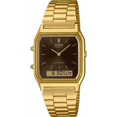 Наручные часы CASIO Vintage, коричневый, золотой