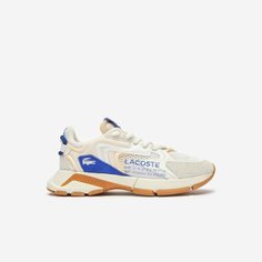 Кроссовки LACOSTE, размер T6, бежевый/синий