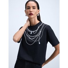 Футболка Zarina, размер XS (RU 42), черный