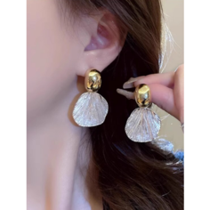 Серьги с подвесками, размер 35 мм, серебристый/золотистый Yulianna