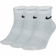 Носки NIKE Everyday Lightweight Ankle, комплект, 3 пары, размер 38-42, белый