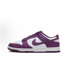 Кроссовки NIKE Dunk Low Retro, полнота 5 (RU)/ на среднюю стопу, размер 28 СМ, фиолетово-белый
