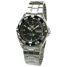 Наручные часы SEIKO 5 Sports, серебряный, черный