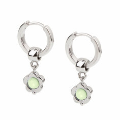 Серьги-трансформеры Oh Mary Did, жемчуг Swarovski синтетический, размер 14 мм, зелeный