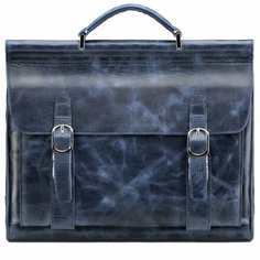 Портфель Кожинка, фактура гладкая, синий
