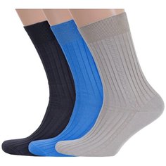 Носки RuSocks, комплект, 3 пары, размер 27, рис. 01/02, микс 16