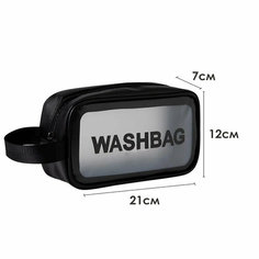 Косметичка 8х12х22 см, , черный Washbag