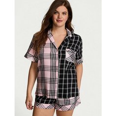 Пижама Victorias Secret, размер S, розовый/черный