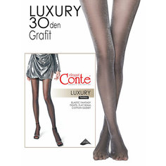 Колготки Conte elegant LUXURY, 30 den, размер 4/L, Grafit=Тёмно-серый