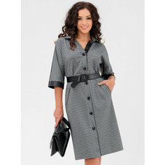 Платье Serenada, размер 56, черно-белая клетка Серенада