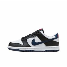 Кроссовки NIKE Dunk Low Retro, полнота 5 (RU)/ на среднюю стопу, размер 23.5 СМ, черно-белые