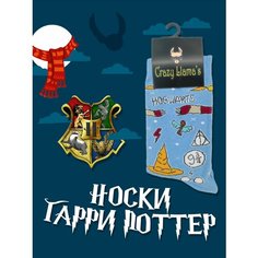 Носки Crazy Llamas Носки с принтом, Crazy Llamas, Гарри Поттер, размер 36-44, мультиколор