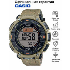 Наручные часы CASIO Pro Trek, хаки, черный, бежевый
