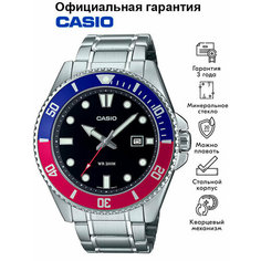 Наручные часы CASIO Collection, синий, серебряный, красный