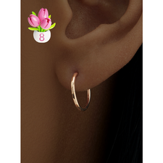 Моносерьга Ювелир Карат, красное золото, 585 проба, размер 13 мм, длина 10 см, , золотой