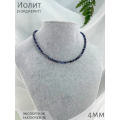 Чокер СафариЯ, иолит, длина 44 см, серебряный, фиолетовый