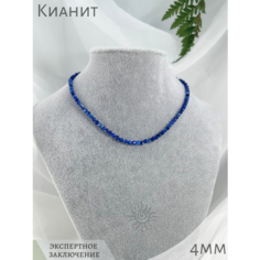 Чокер СафариЯ, кианит, длина 47 см, серебряный, синий