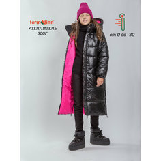 Пуховик Orso Bianco Шоки/Шейн, размер 140, розовый, черный