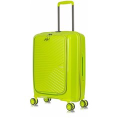 Чемодан Lcase Tokyo, 36 л, размер S, зеленый неоновый
