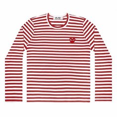 Лонгслив Comme des Garcons PLAY Striped, размер L, , красный