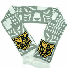 Шарф ХК СОЧИ хоккейная атрибутика для взрослых и детей,120х18 см, универсальный, бело-серый