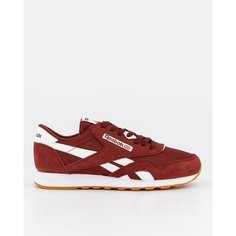 Кроссовки Reebok Classic Nylon, размер 9,5 US, Бордовый/Бордовый/Белый