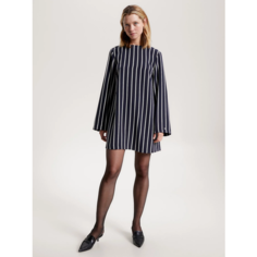 Платье TOMMY HILFIGER, размер 36, черный/белый