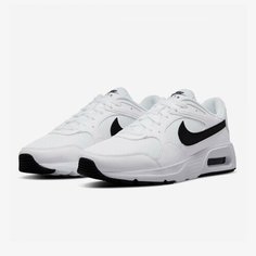 Кроссовки NIKE Air Max SC, полнота F (EU)/ на среднюю стопу, размер 7.5 US, White/White/Black