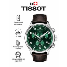 Наручные часы TISSOT, зеленый, коричневый