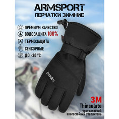Перчатки ARMSPORT Зима для мужчин, размер L, черные