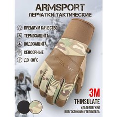 Перчатки ARMSPORT Зима-демисезон для мужчин, размер XL, коричневый, бежевый