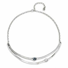 Колье UNOde50, кристалл, серебряный