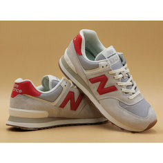 Кроссовки New Balance 574 Classic, полнота D, размер 11 US / 45 EUR, серый, красный