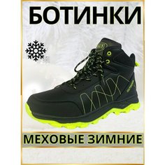Ботинки берцы На замке, размер 43, черный, зеленый Top Grade