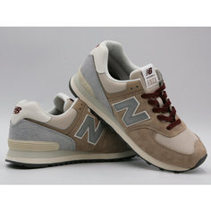 Кроссовки New Balance 574 Classic, полнота D, размер 10.5 US / 44.5 EUR, бежевый, серебряный