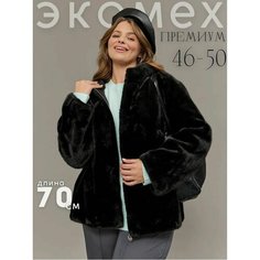 Полушубок, размер XL, черный Нет бренда
