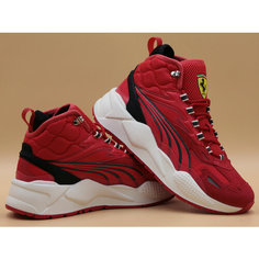 Кроссовки PUMA Scuderia Ferrari RS-X Mid, полнота D, размер 9.5US / 27.5СМ, красный